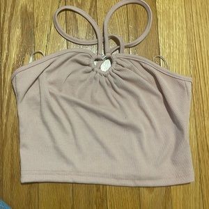 Pink shein top with heart in the chest area